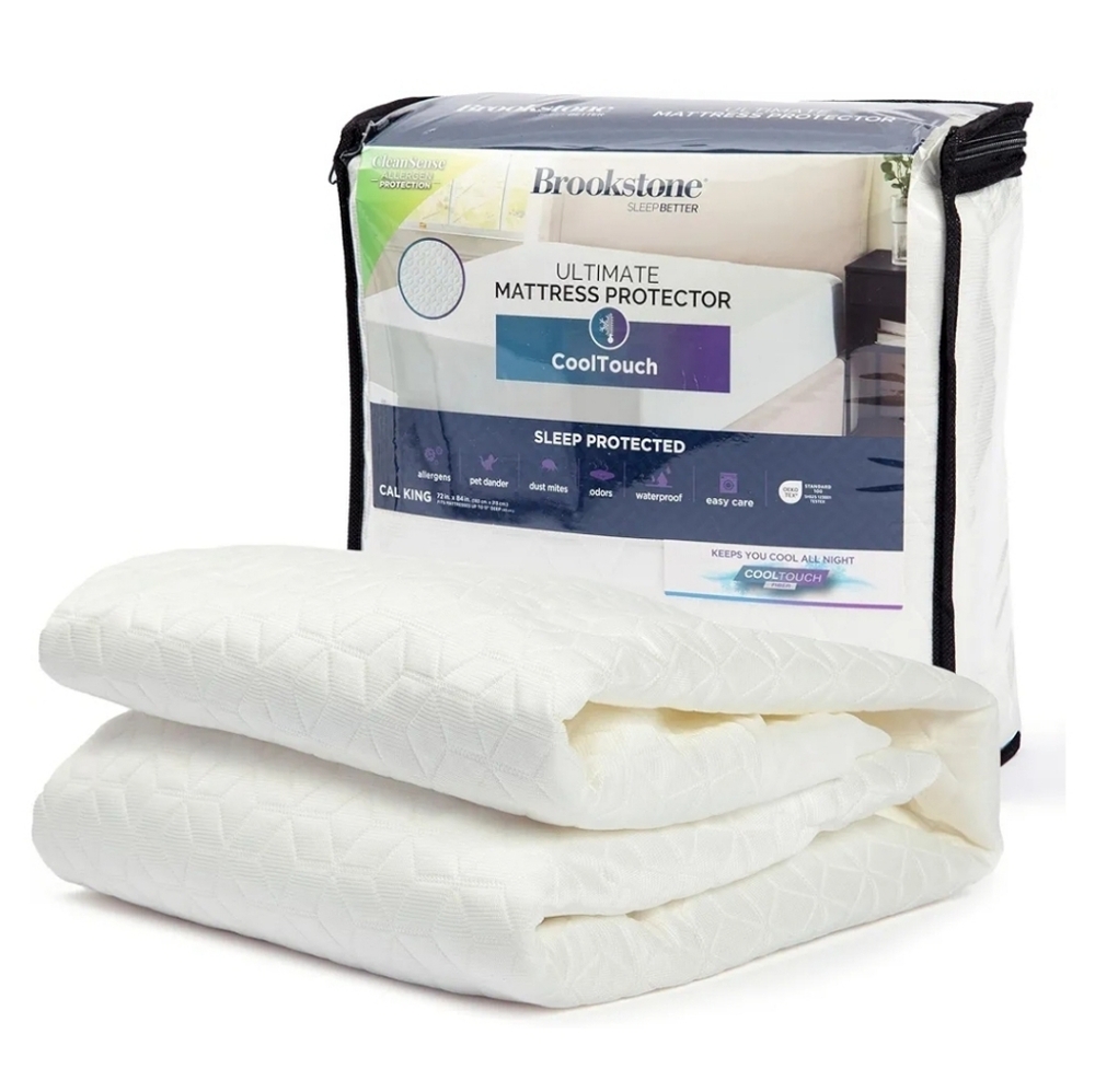 Brookstone Ultimate Mattress Protector Cool Touch Waterproof Cover Twin Size NEW